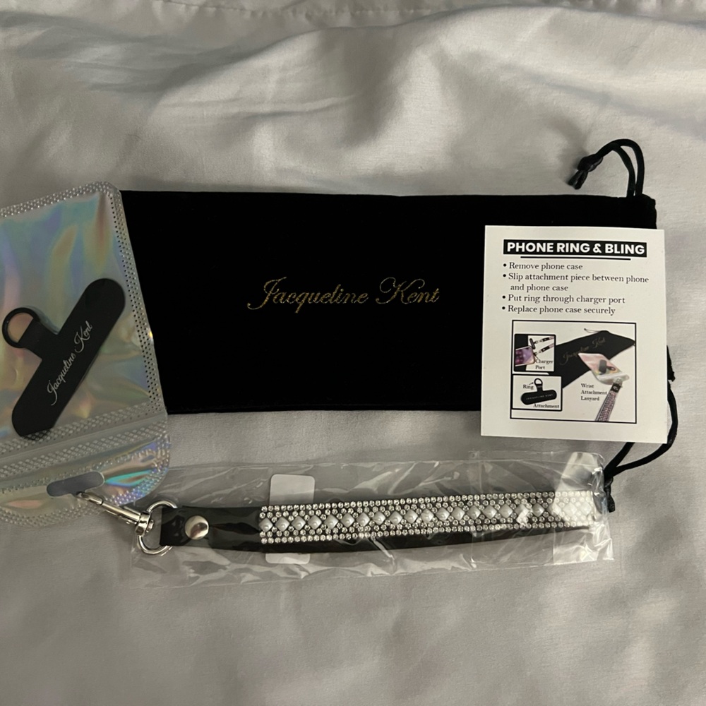 Jacqueline Kent bling phone wristlet strap